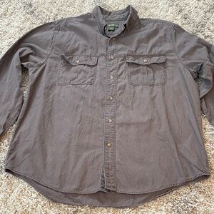 Eddie‎ Bauer Charcoal Button-Down Shirt
